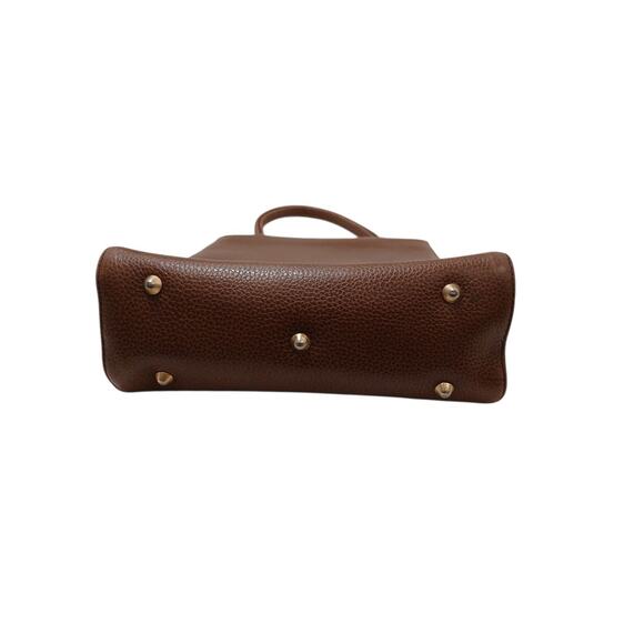 Vintage Cole Haan Long Rectangular Pebble Leather Satchel Bag 10x8 Quiet Luxury - Picture 3 of 16